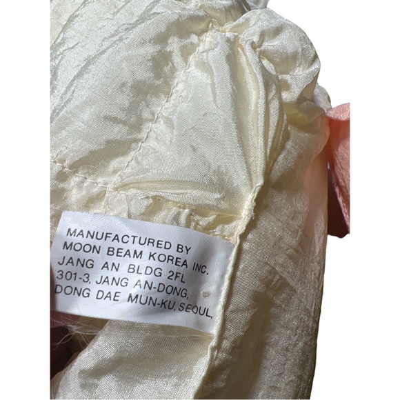 MOON BEAM KOREA LAMB SHEEP PUFFY PARACHUTE NYLON PLUSH BLUE POLKA DOT RIBBON - Picture 6 of 8